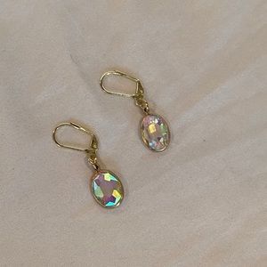 Multicolored gem dangling earrings